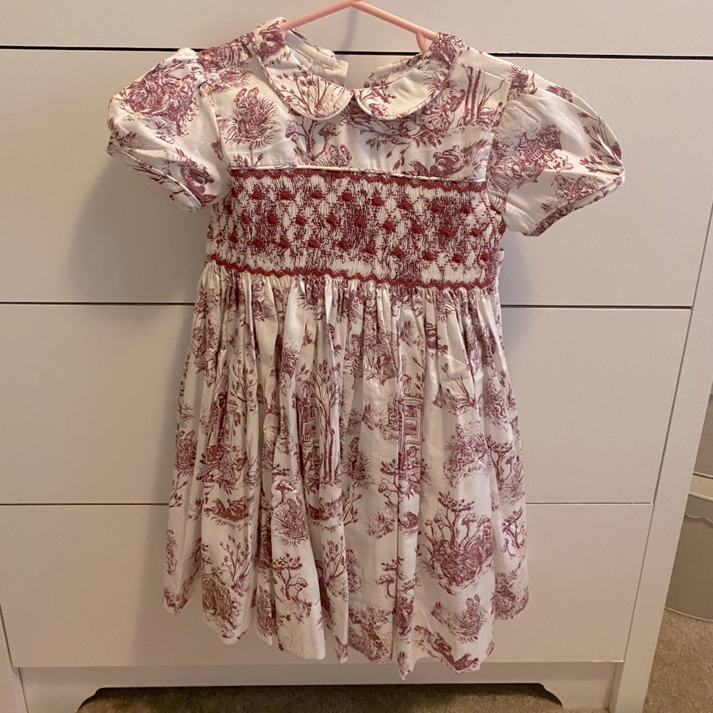 Girls toile dress